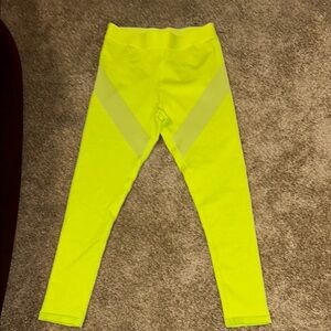 Kids Neon Yellow Leggings